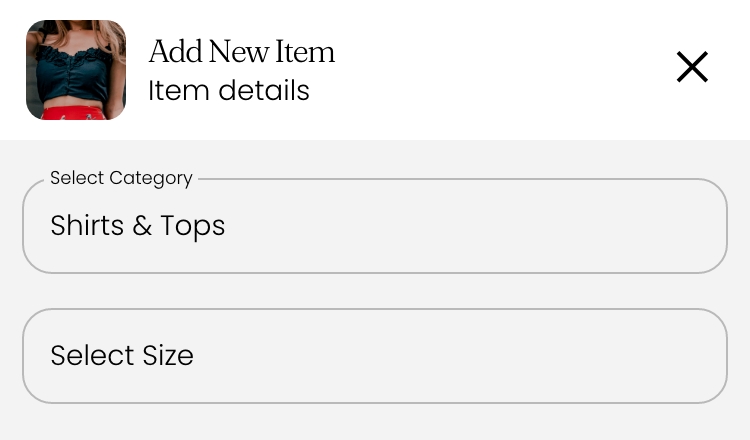 a graphic displaying a form with garment information to be filled in